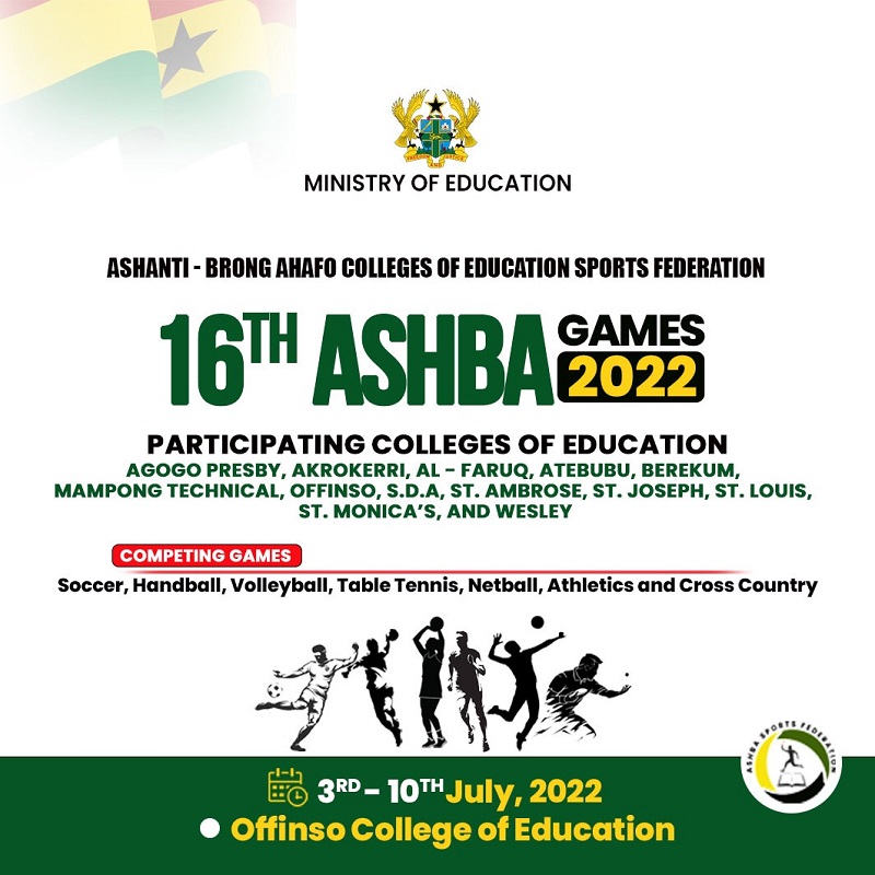 GENERAL PROGRAMME SCHEDULE FOR ASHBA 2022 GAMES